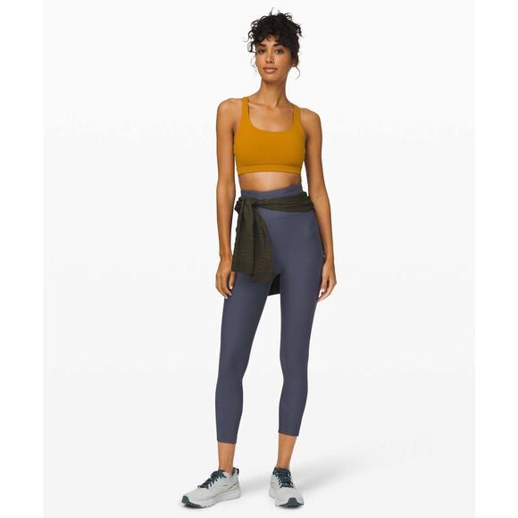 Lululemon Stone Blue Flurry Up Super High Rise Lined 28" Leggings 6 Fleece Warm - Picture 8 of 8